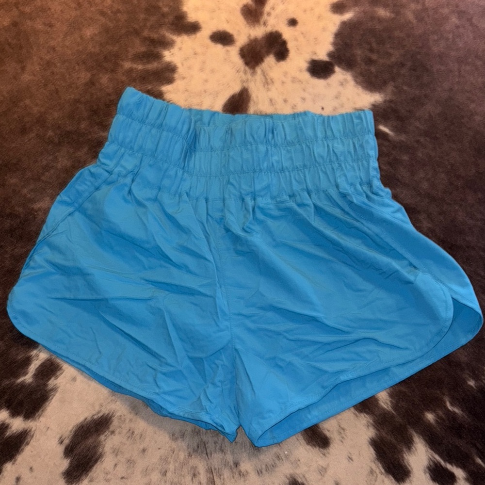Zenana Outfitters High Waist Blue Shorts